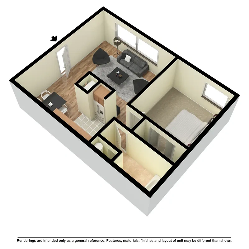 Westridge Apartments and Townhomes – 1 Bed Large
