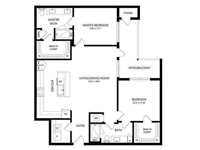 Overture West Ashley 55+ Apartment Homes – Floor plan