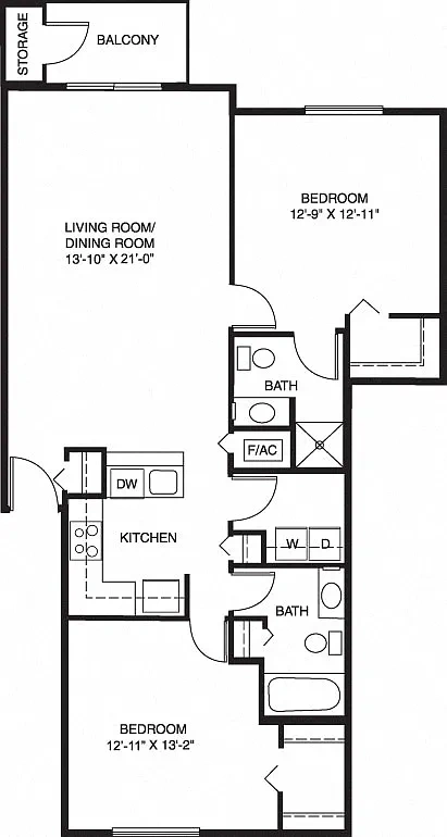 Tracy Creek Apartment Homes – Floor plan