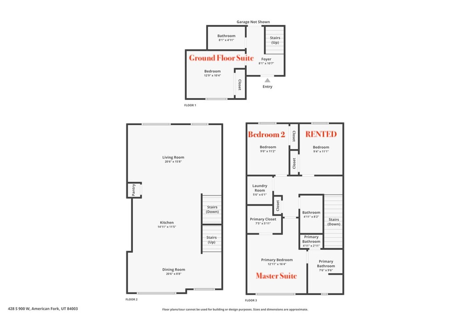461 S 900 W unit Upstairs (Bedroom 2) – photo 5