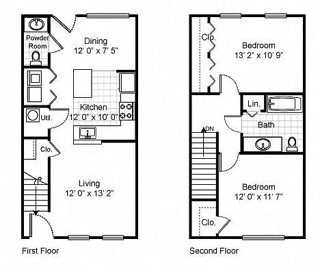 Tremont Pointe Apartments – 2 Bedroom Townhouse