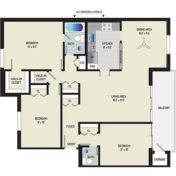 Village Square West Apartments – Floor plan