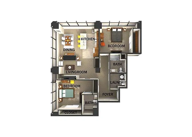 Residences at 1717 – Suite Style H