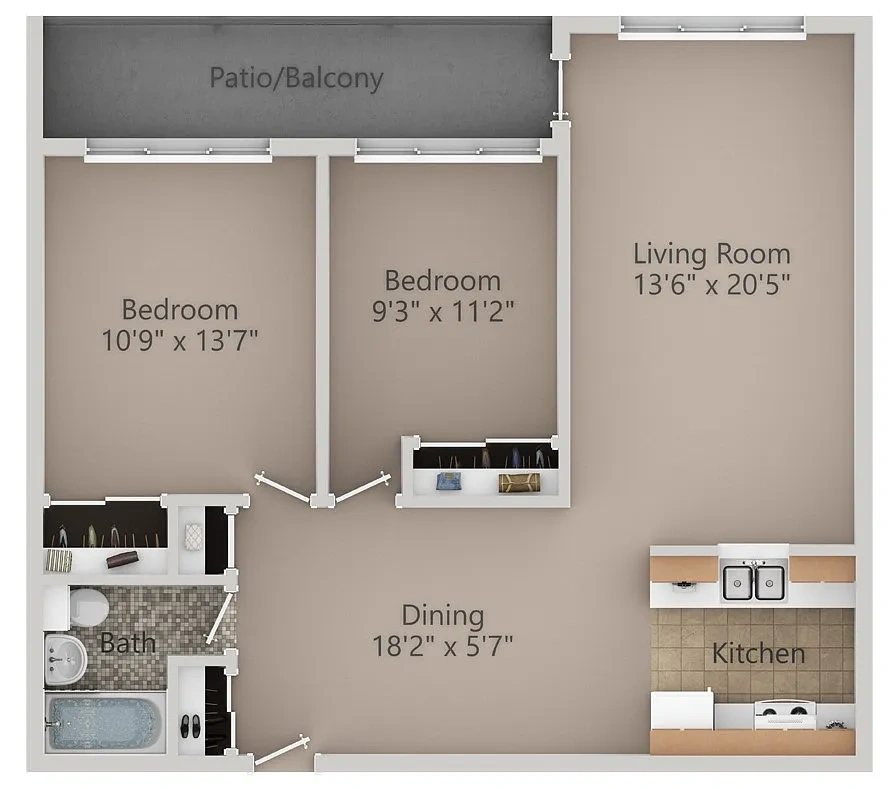 Garden Arms – 2 Bedroom Large