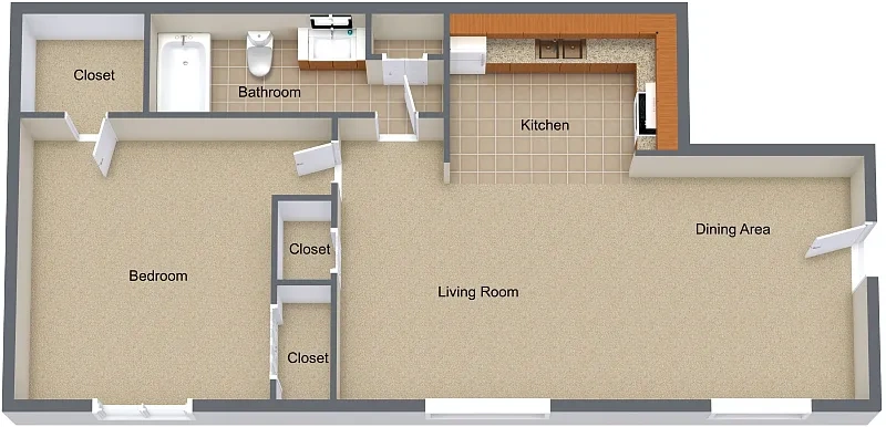 Arlington South Apartments – One Bedroom