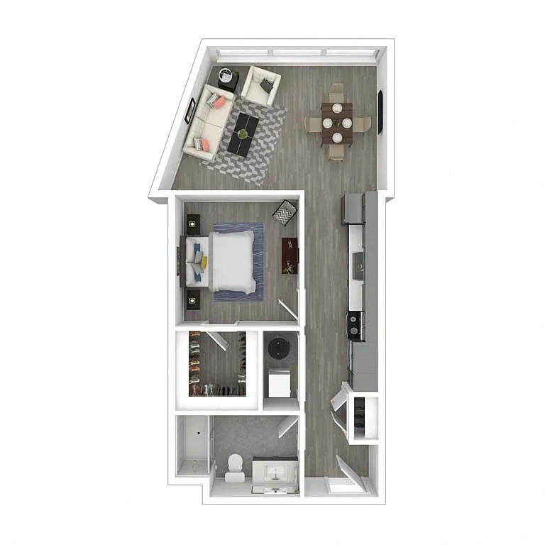 The Bell – 1 Bedroom - 1 Bathroom B