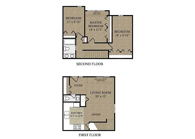 Wildwood Commons Apartments – 3 Bed Townhouse 1 and 1.5 Bath