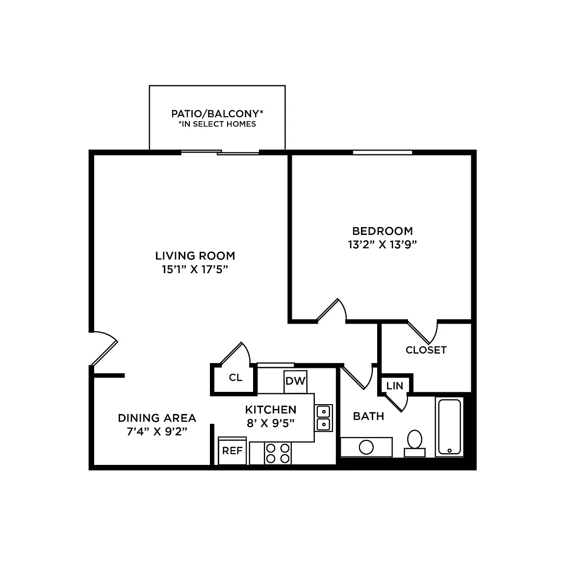 The Gates of Deer Grove Apartment Homes – Floor plan