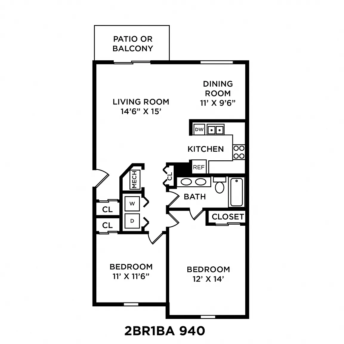 Wexford Lakes Apartments and Townhomes – Floor plan