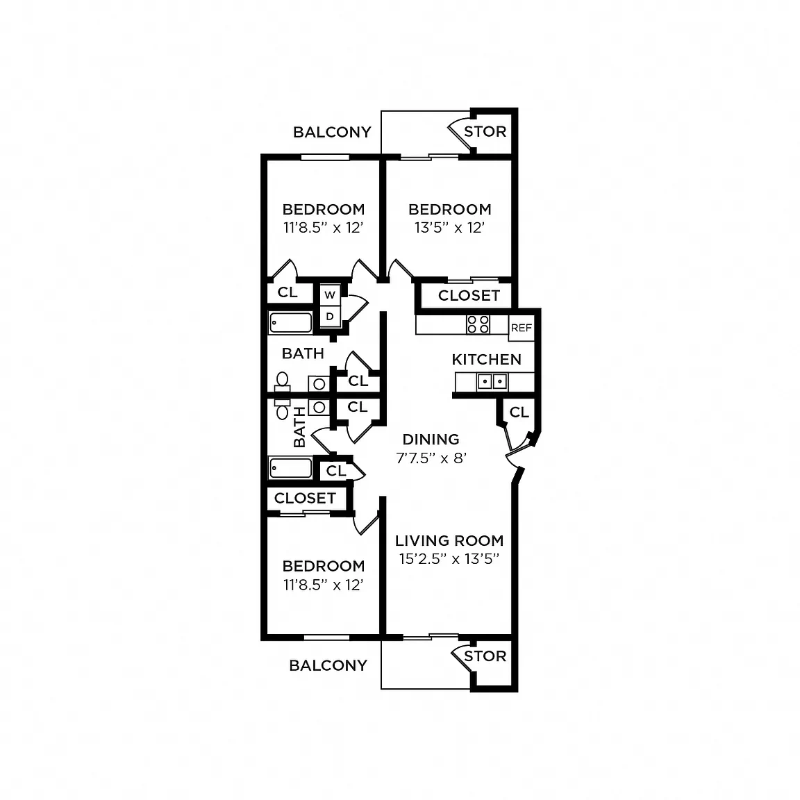 Morganton Place Apartment Homes – Floor plan