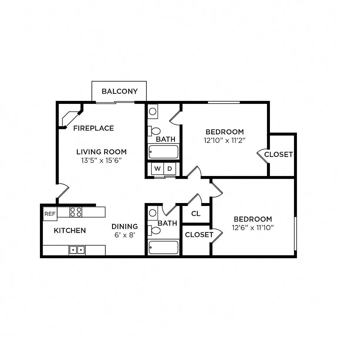 Village at Cliffdale Apartment Homes – Floor plan