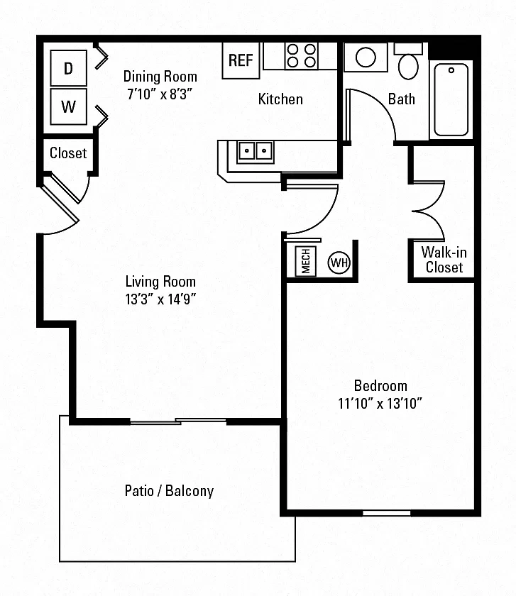 The Woods at Polaris Parkway Apartment Homes – Floor plan