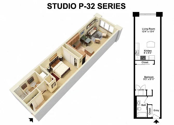 The Residences at 668 – Studio - Prospect Avenue