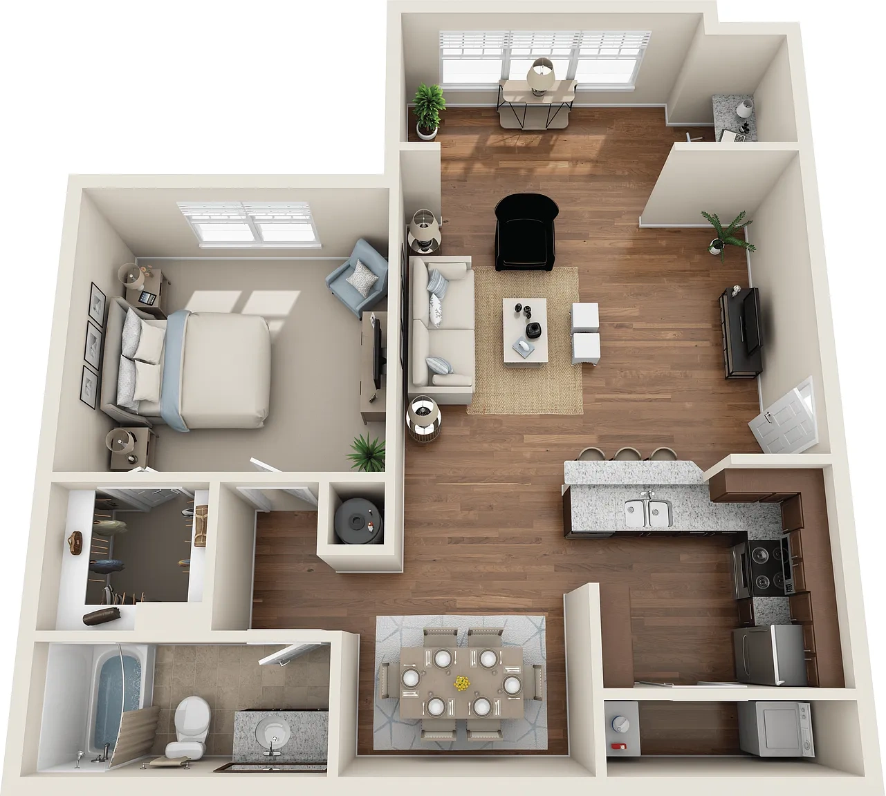 Claiborne Crossing Apartments – Floor plan