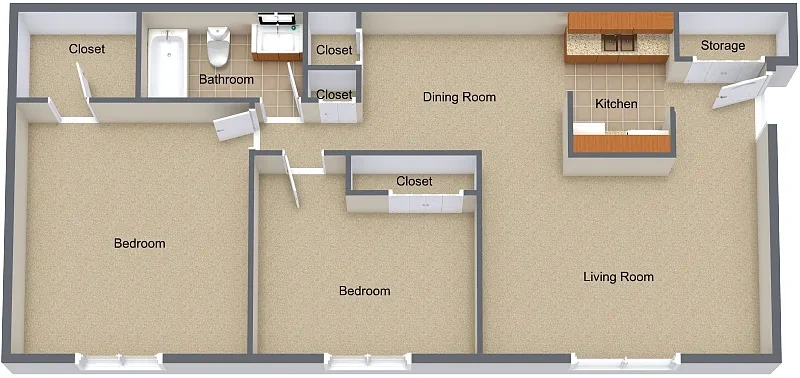 Arlington South Apartments – Two Bedroom