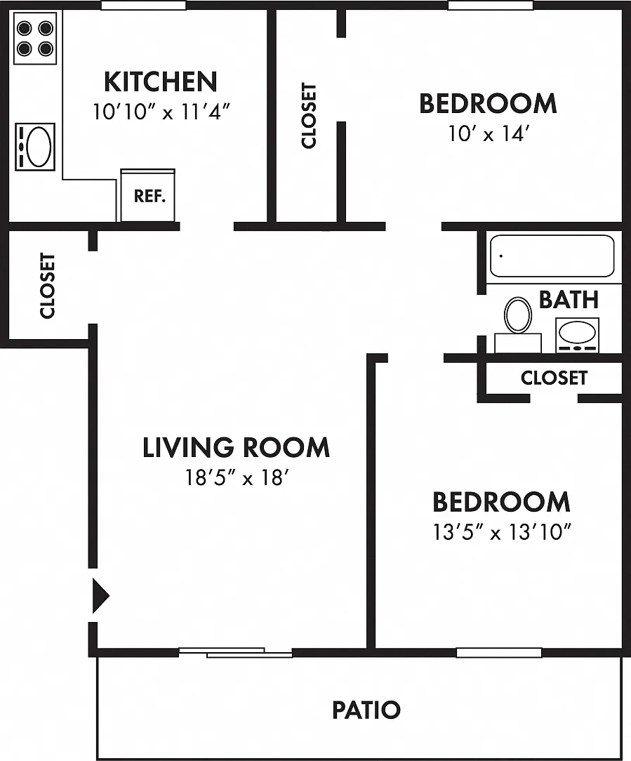 Edgewater Gardens Apartment Homes – Floor plan
