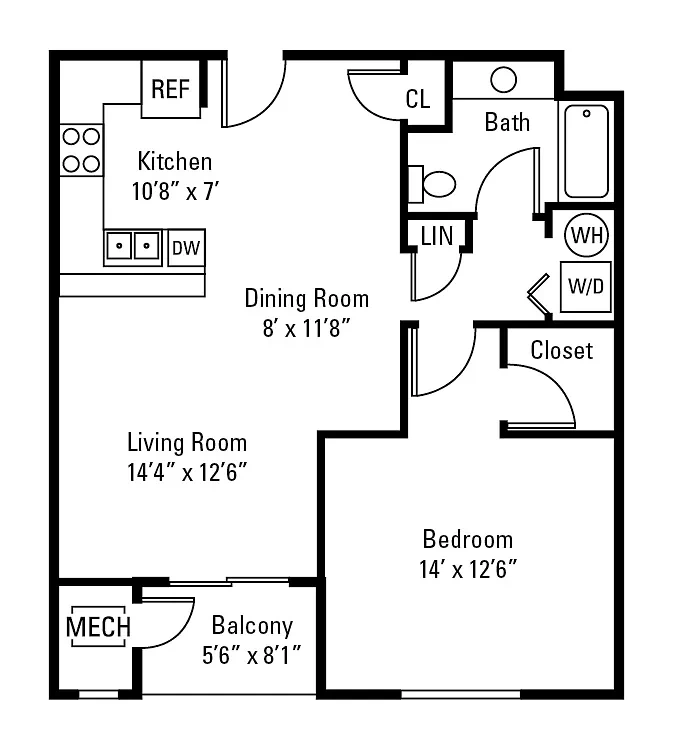Rochester Village Apartments at Park Place – Floor plan