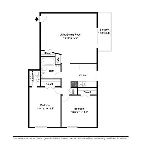 Westbrook Village – 2 Bed 1.5 Bath Style B