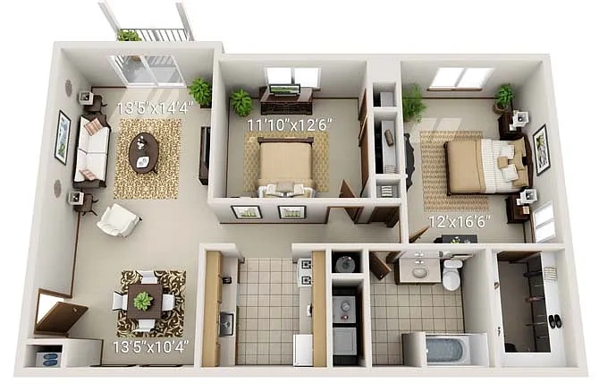 Big Creek Apartments – BA1 Garden