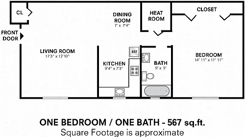 Woodcrest Apartment Homes – Floor plan
