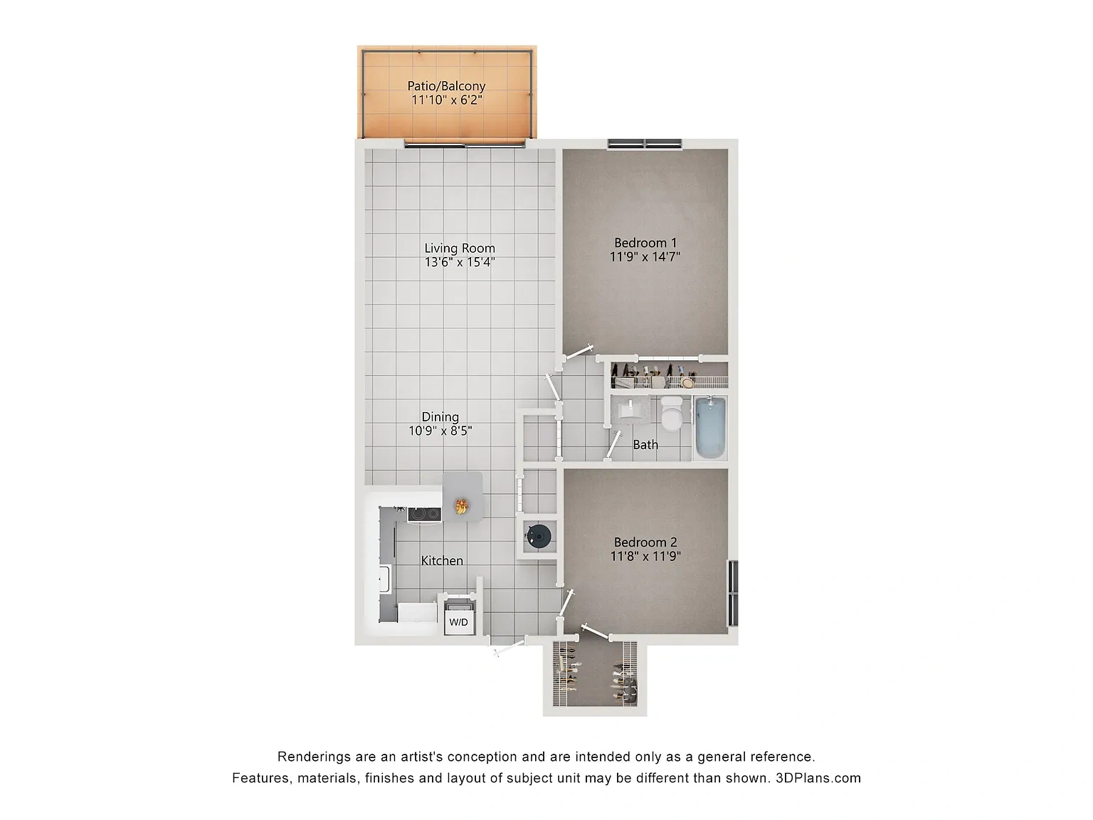 4120 at Palm Beach Gardens Apartments – Floor plan