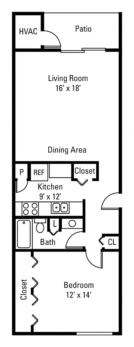 The Cascades Apartments and Townhomes – Floor plan