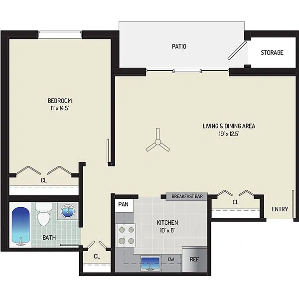 Village Square West Apartments – Floor plan