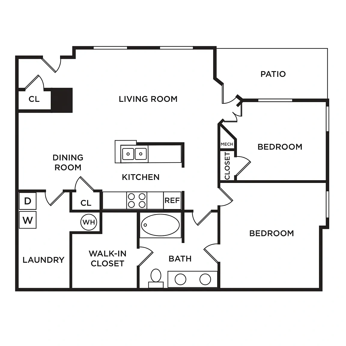 Westlake at Morganton Apartment Homes – Floor plan