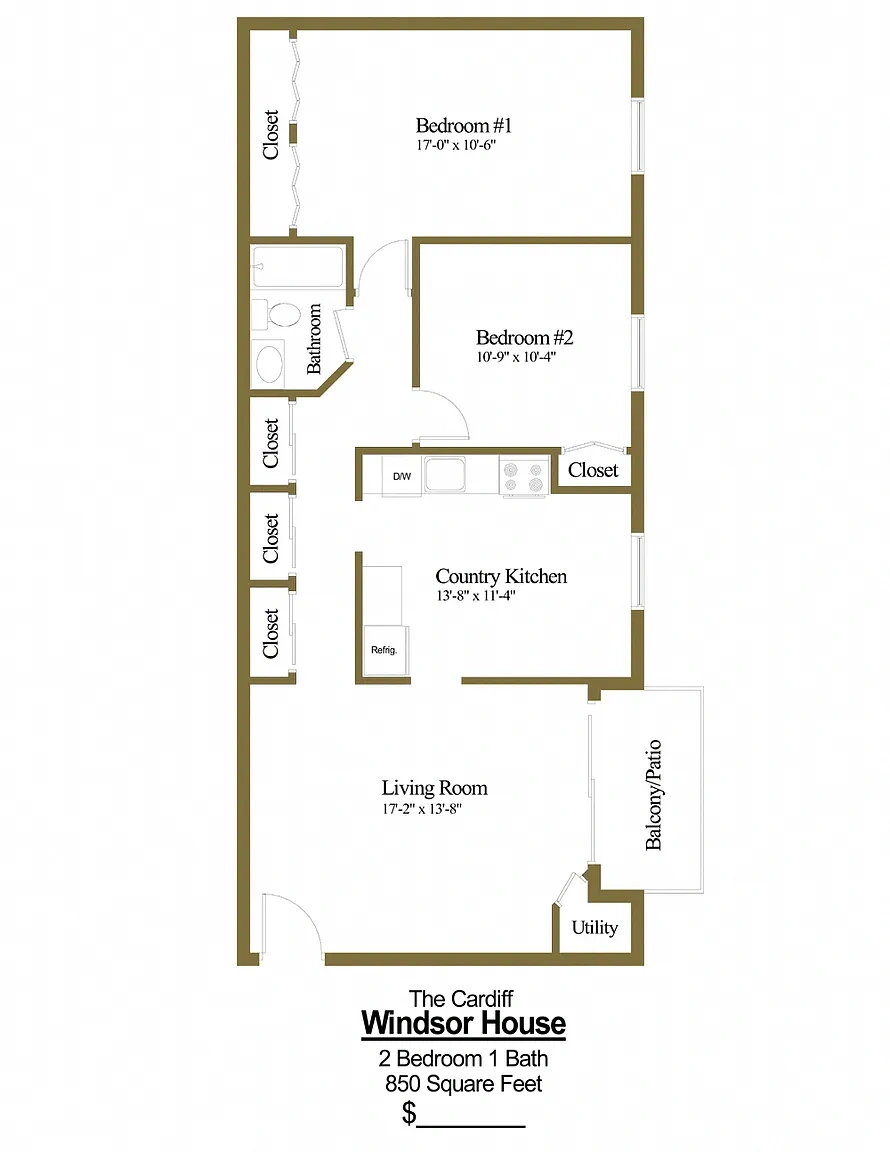 Windsor House Apartments – Floor plan