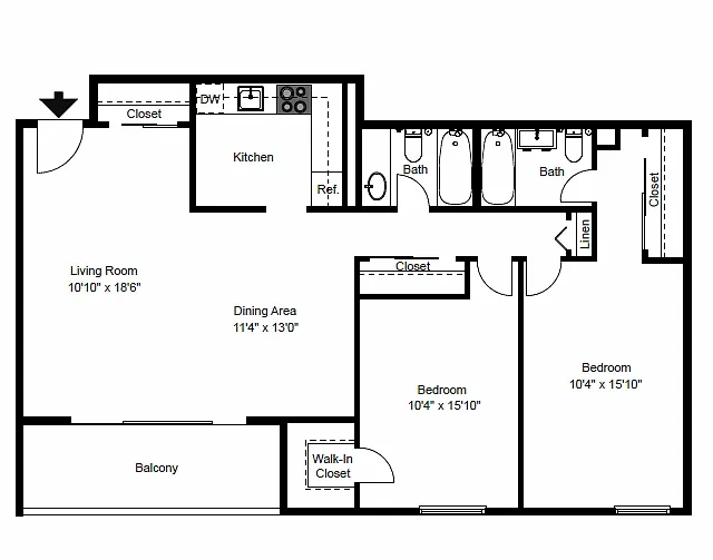 Seven Springs Apartments – Floor plan