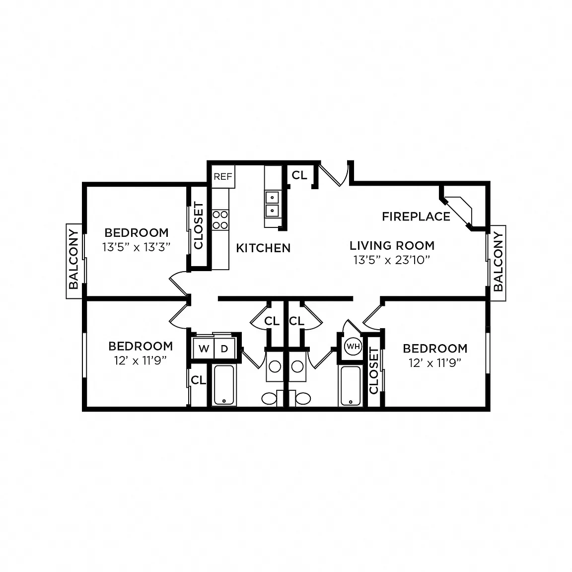 Village at Cliffdale Apartment Homes – Floor plan