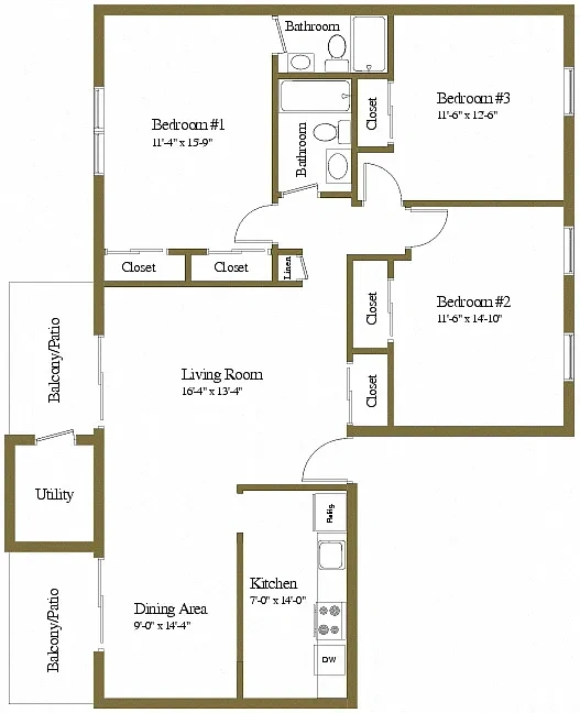 Liberty Gardens Apartments – Floor plan