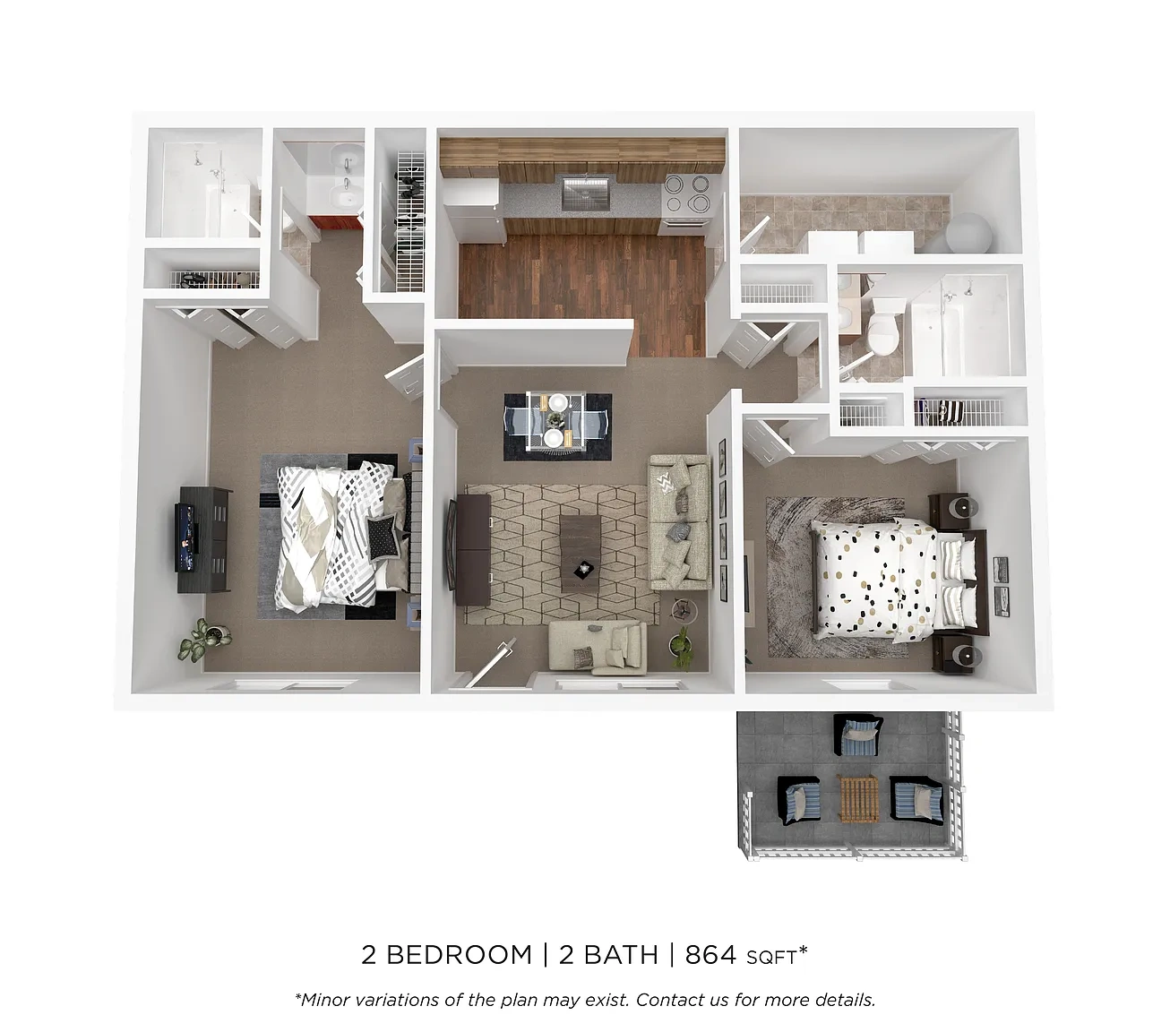 Larkspur – Two Bed Two Bath Standard