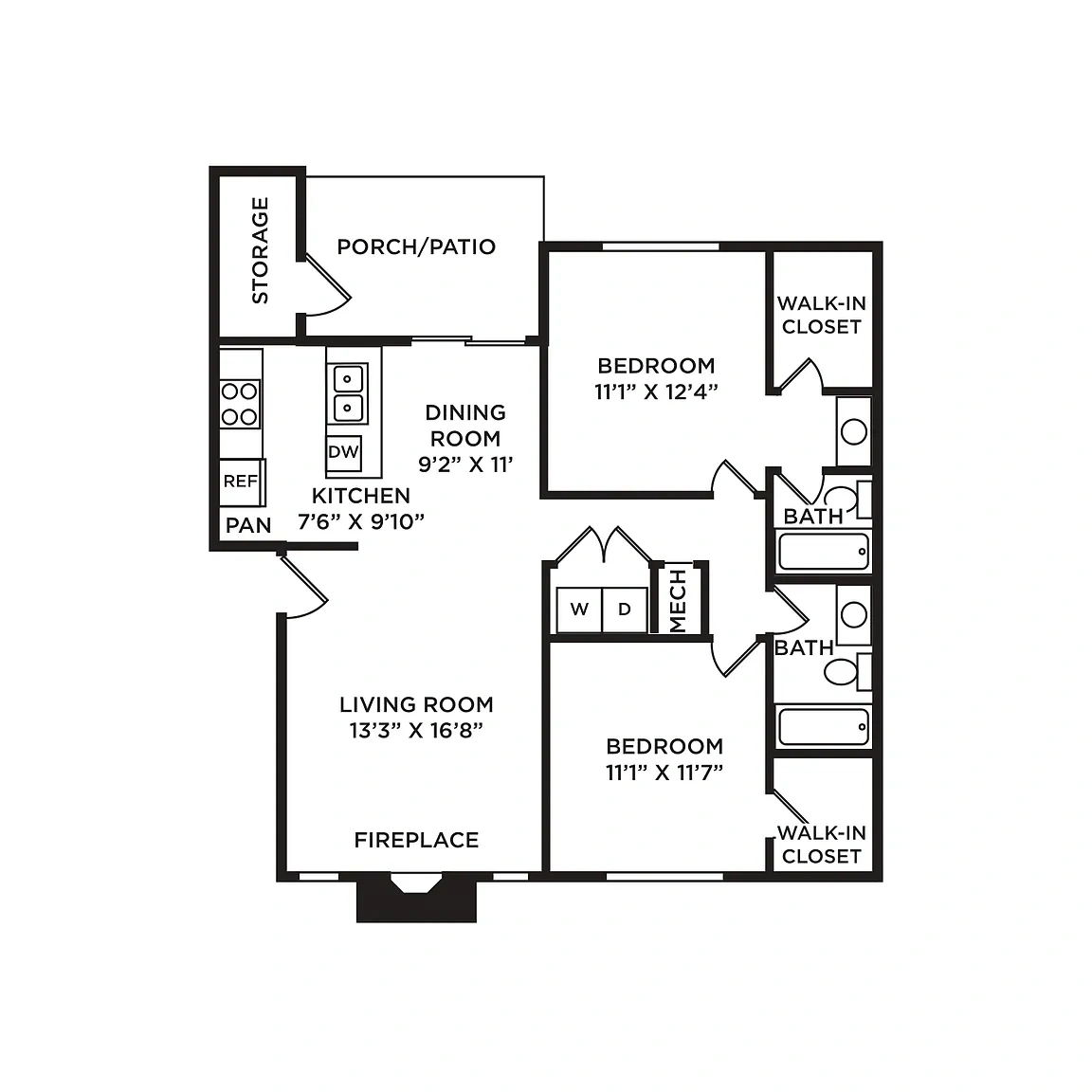 The Lakes of Schaumburg Apartment Homes – Floor plan