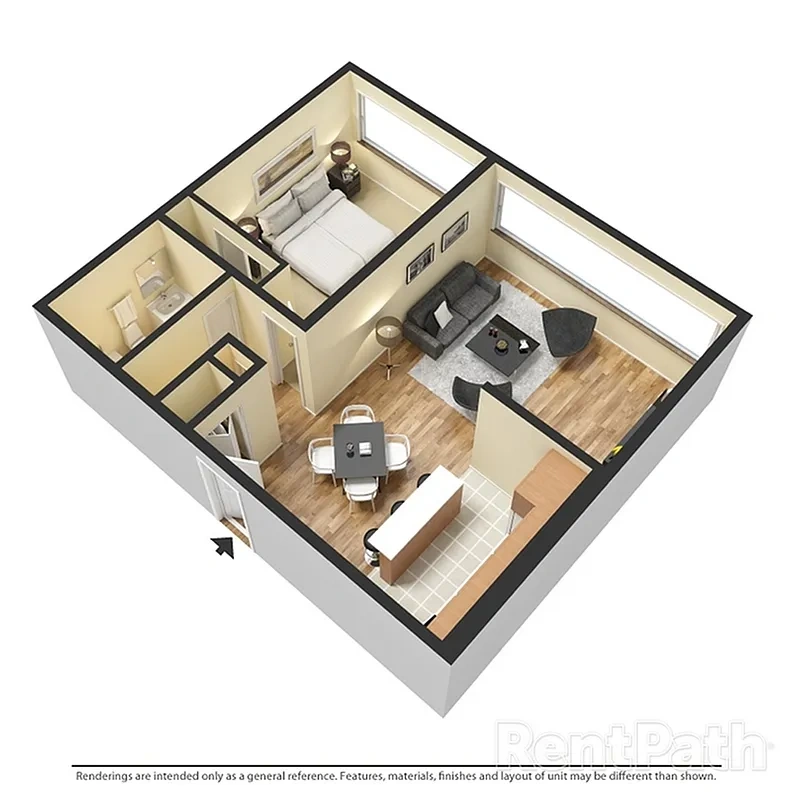 Victoria Plaza – 101 - 1 Bedroom 1 Bath