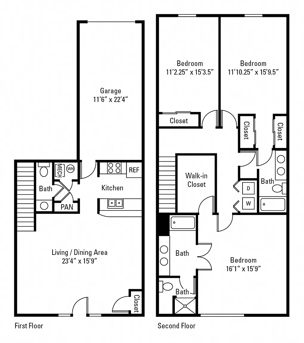 Christopher Wren Apartments and Townhomes – Floor plan