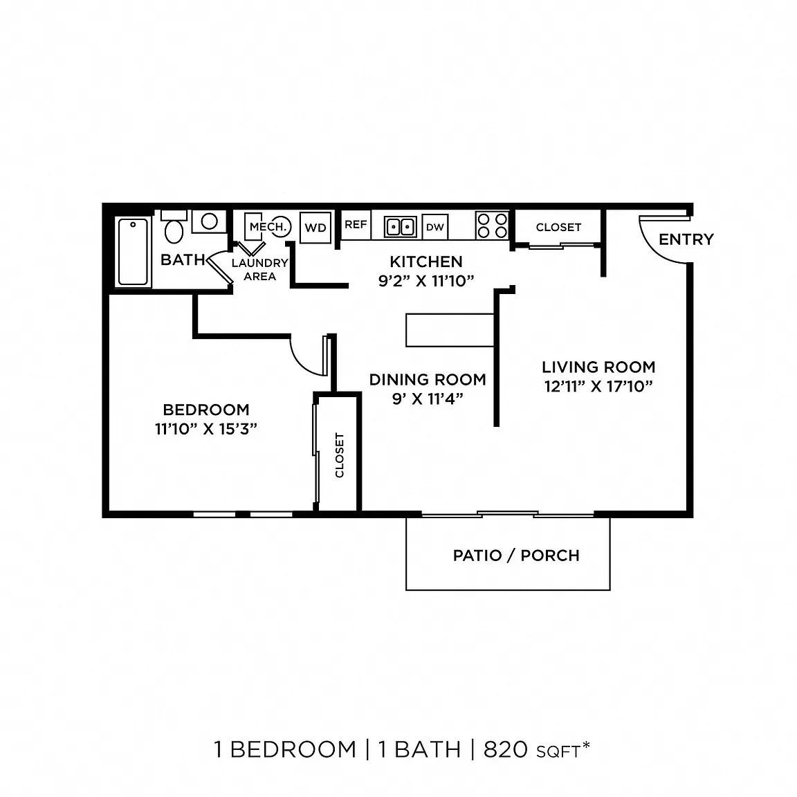 Morningside Apartments and Townhomes – Floor plan