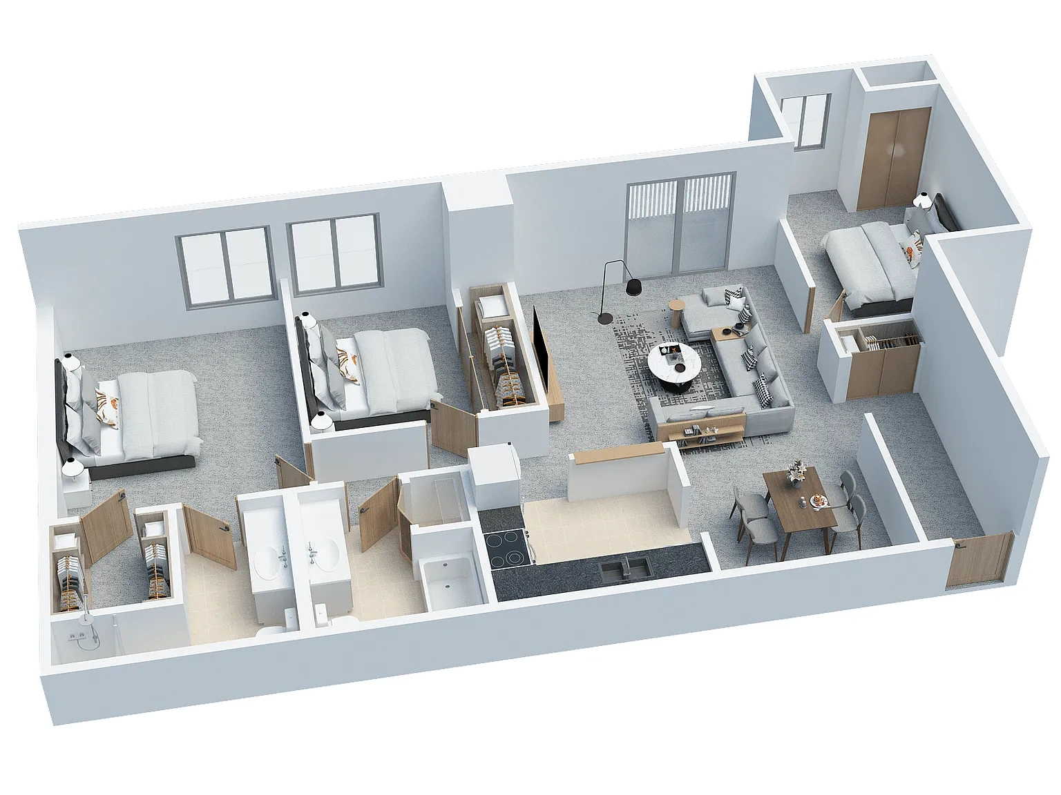 Pheasant Run Apartments – 3 BD 2 BA