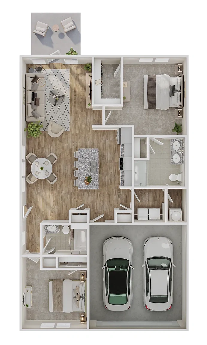 Alcott Olmsted – 2 Bed/ 2 Bath Villa