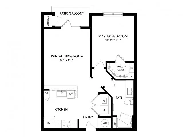 Overture West Ashley 55+ Apartment Homes – Floor plan