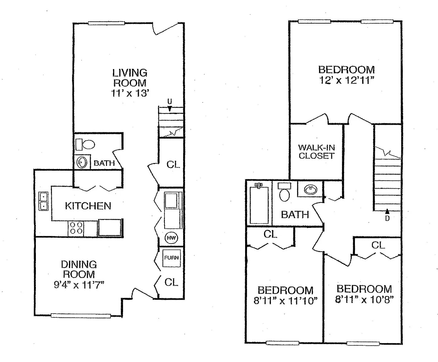 Beacon Place Apartments – 3 Bed 1.5 Bath! Townhome
