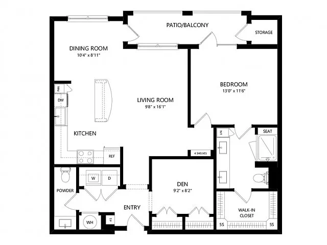 Overture West Ashley 55+ Apartment Homes – Floor plan