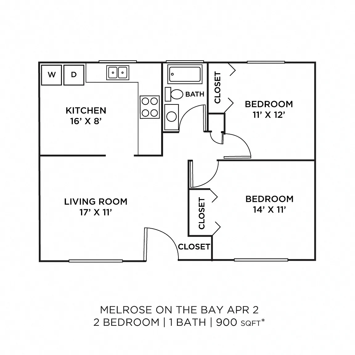 Melrose on the Bay Apartment Homes – Floor plan