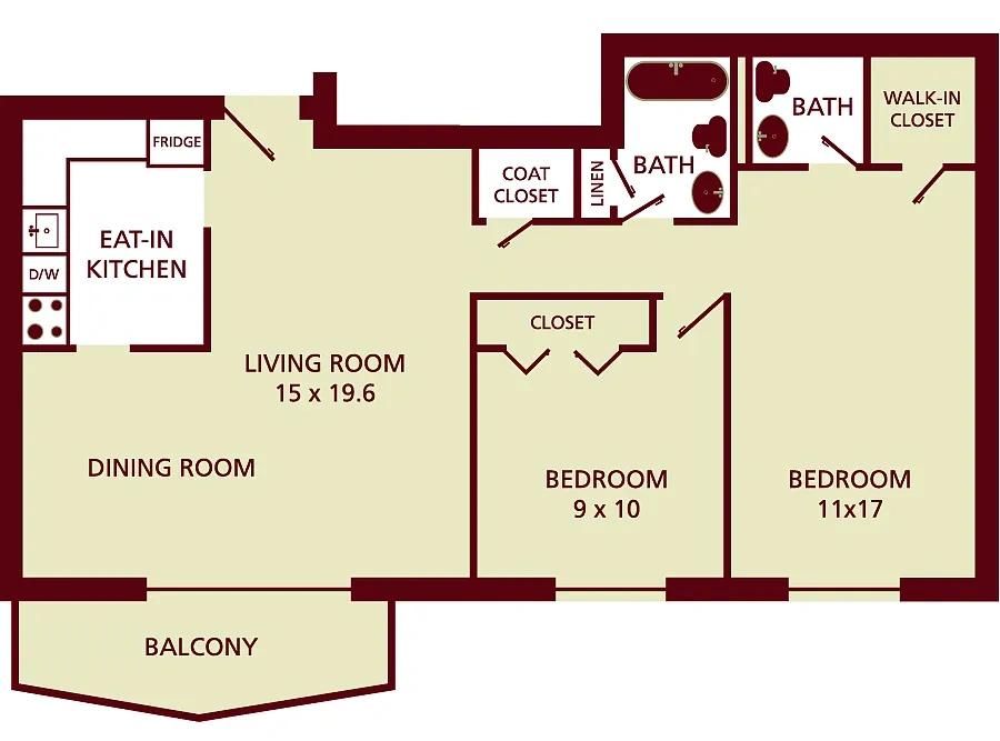 Normandy Towers – 2BR 1.5BA
