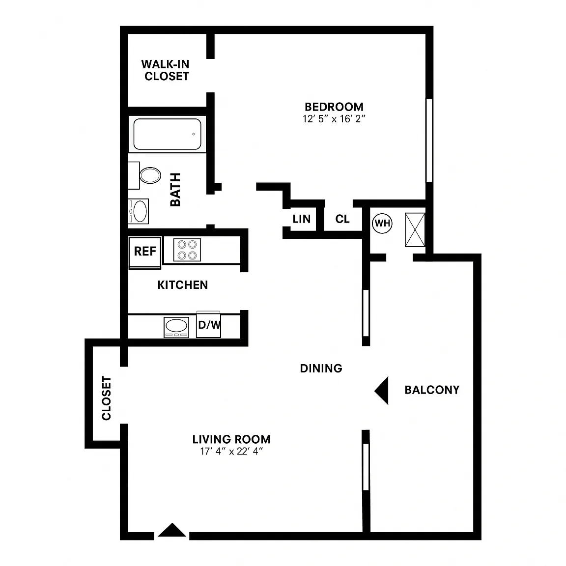 Harbor Place Apartment Homes – Floor plan
