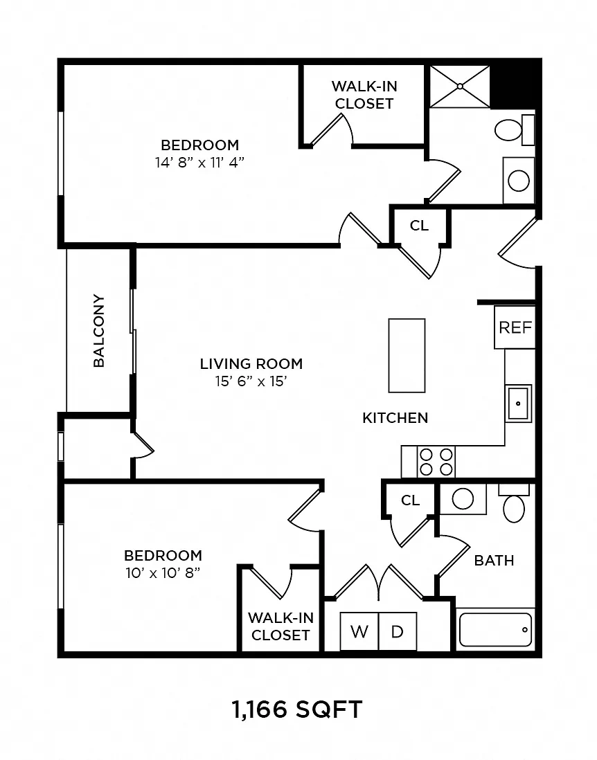 Park West 205 Apartment Homes – Floor plan