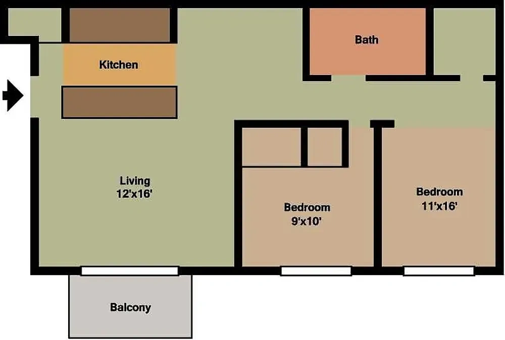 Oak Hill Apartments- Hill Ave. – 2 Bedroom
