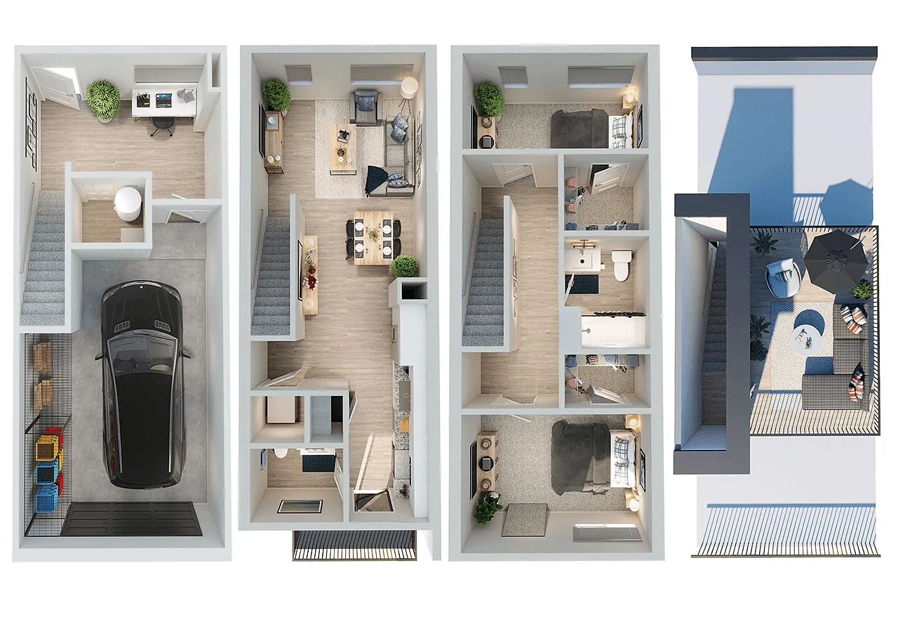 Park Lamont Apartments & Townhomes – Townhome D
