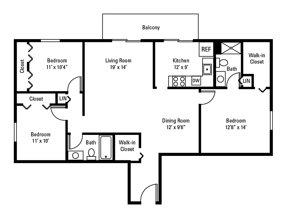 Park Place of South Park Apartment Homes – Floor plan