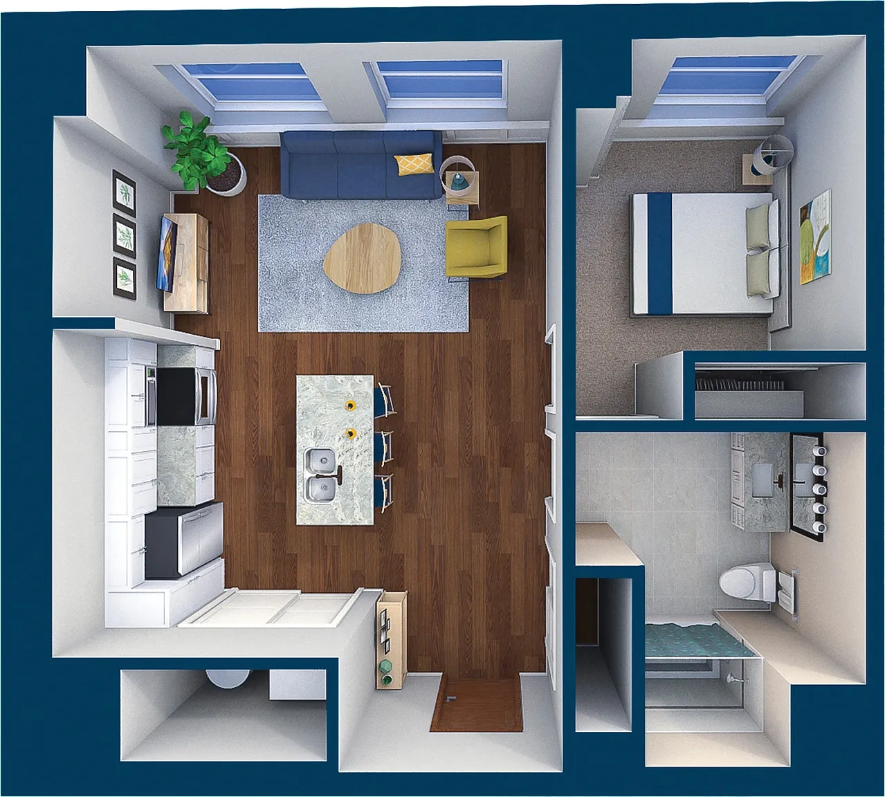 Residences at Leader – Suite Style 11 - 1 Bedroom 1 Bath